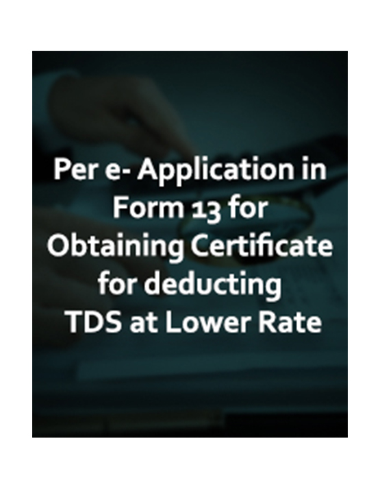  Lower TDS Certificate